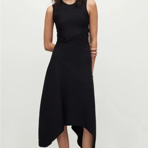 All Saints | Dresses | All Saints Long Black Dress Size S Gia Asymmetrical  Midi Dress | Poshmark